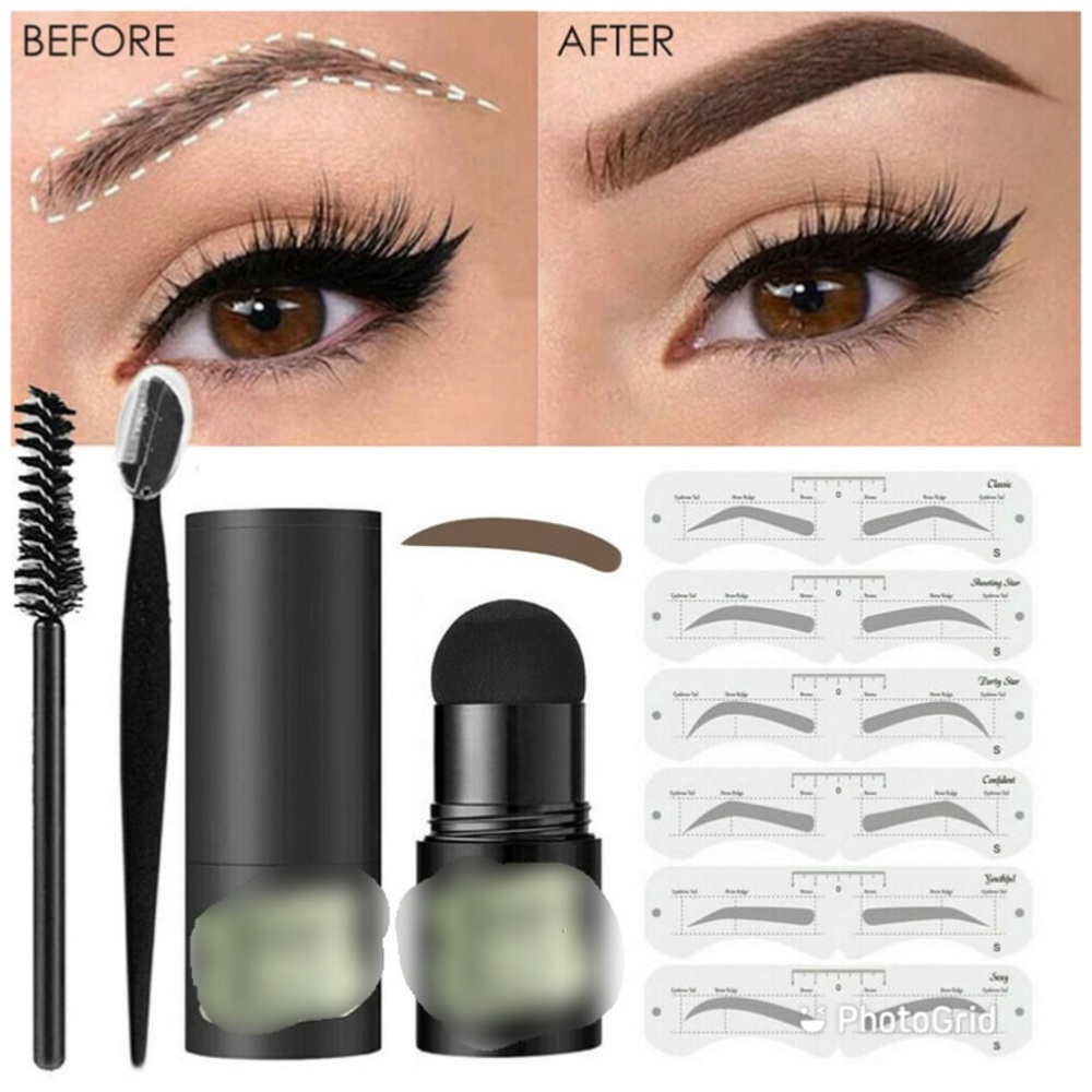 Eyebrow stamp kit , 100%vegan Dark brown